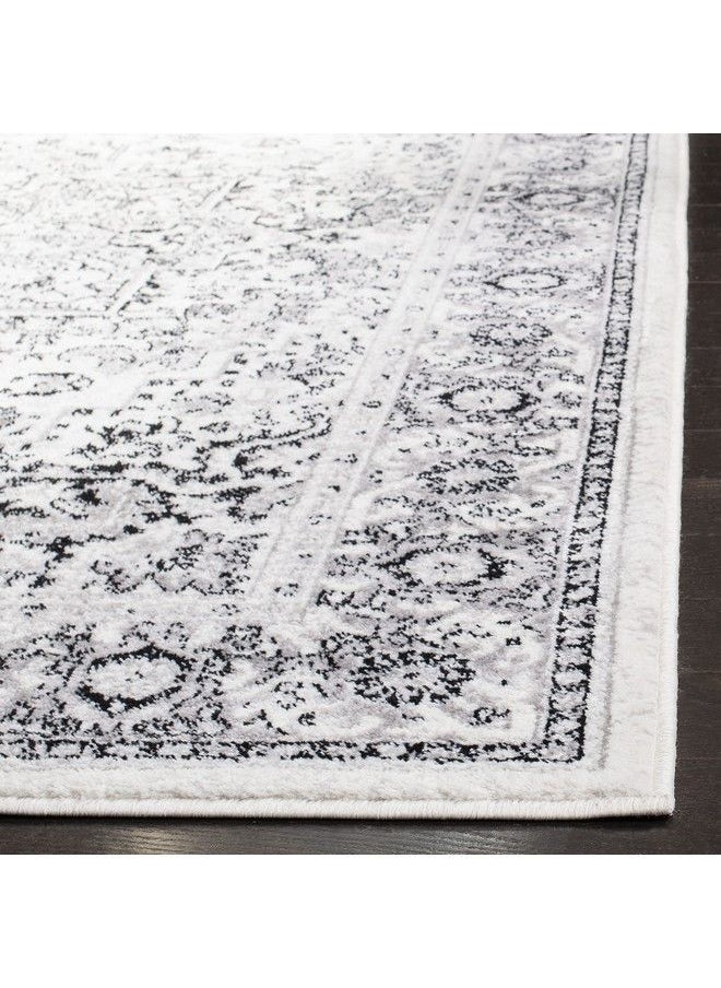 Skyler Collection 2' X 4' Grey Ivory Sky126K Boho Chic Distressed Medallion Nonshedding Living Room Bedroom Accent Rug