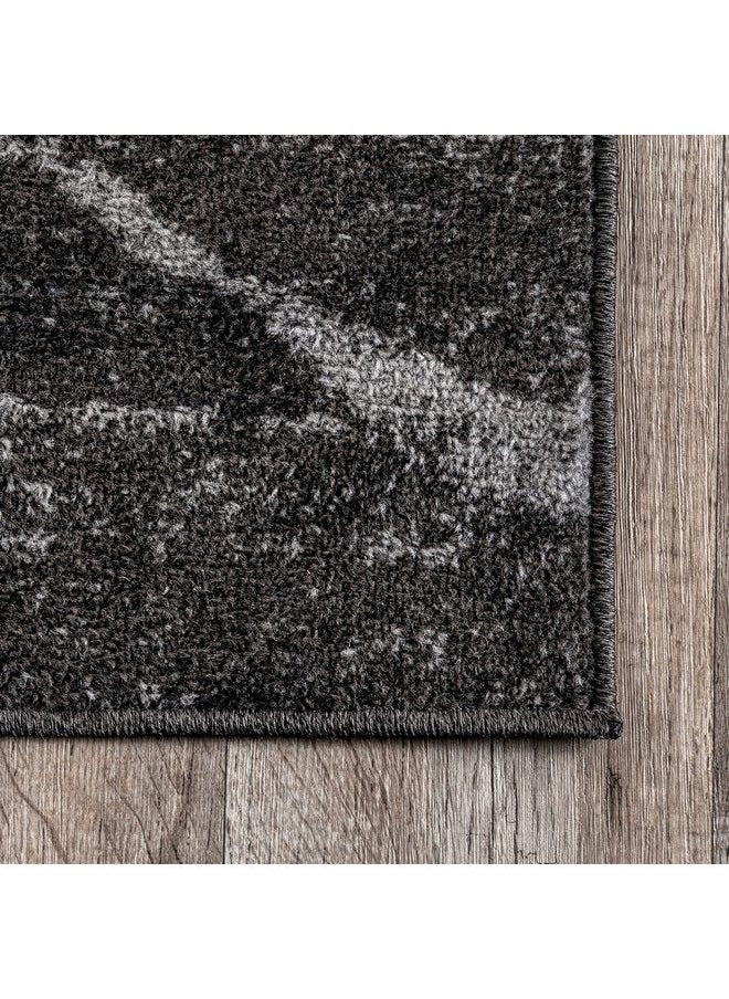 Thigpen Contemporary Runner Rug 2' X 6' Dark Grey