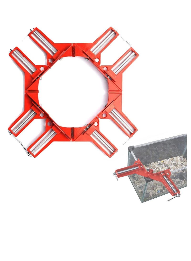 4PCS Right Angle Clamp, 90 Degrees 100mm Corner Clamp, Picture Frame Holder, Glass Holder, DIY Woodworking Holder