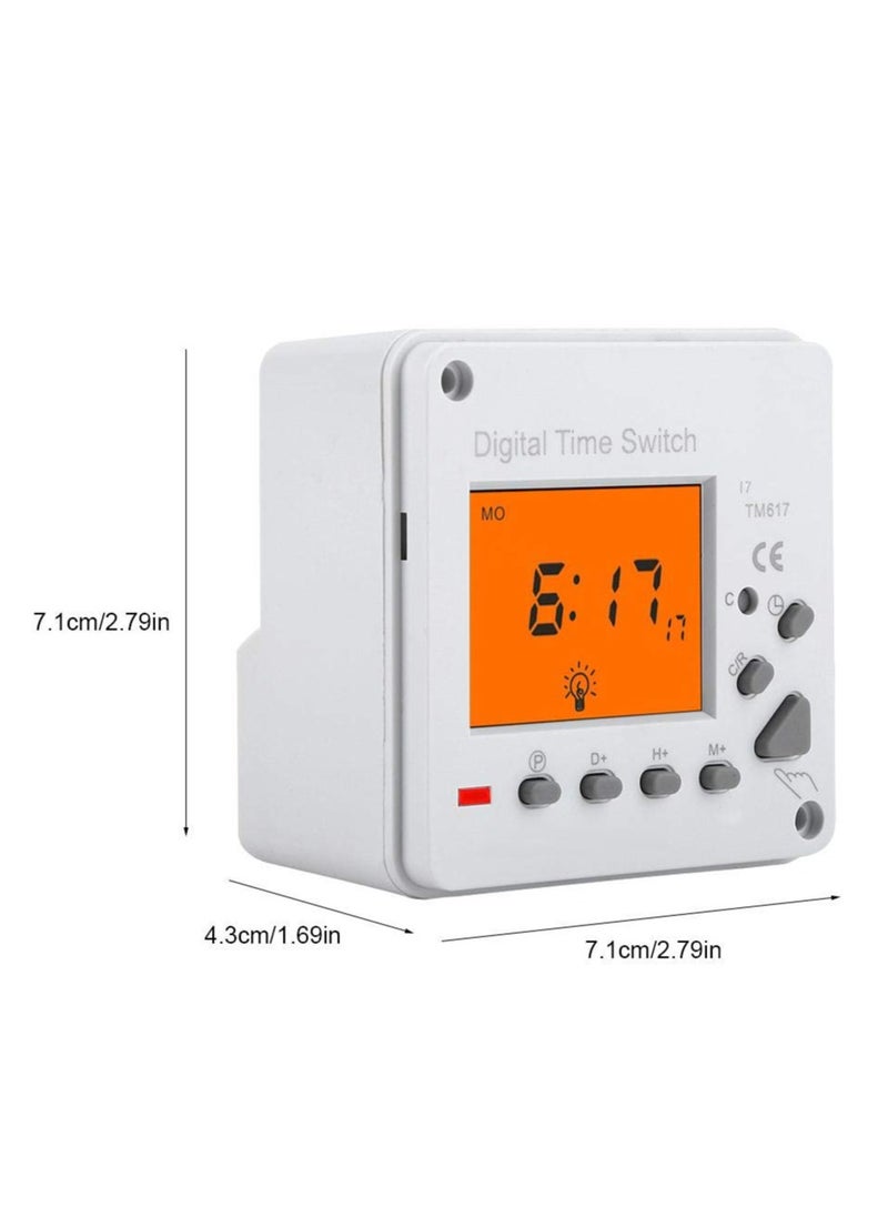 Digital Timer Electric Programmable Smart Control Switch Timer with Backlight Display for Household Appliance Advertising Board Road Lamp Neon Light(220v)…