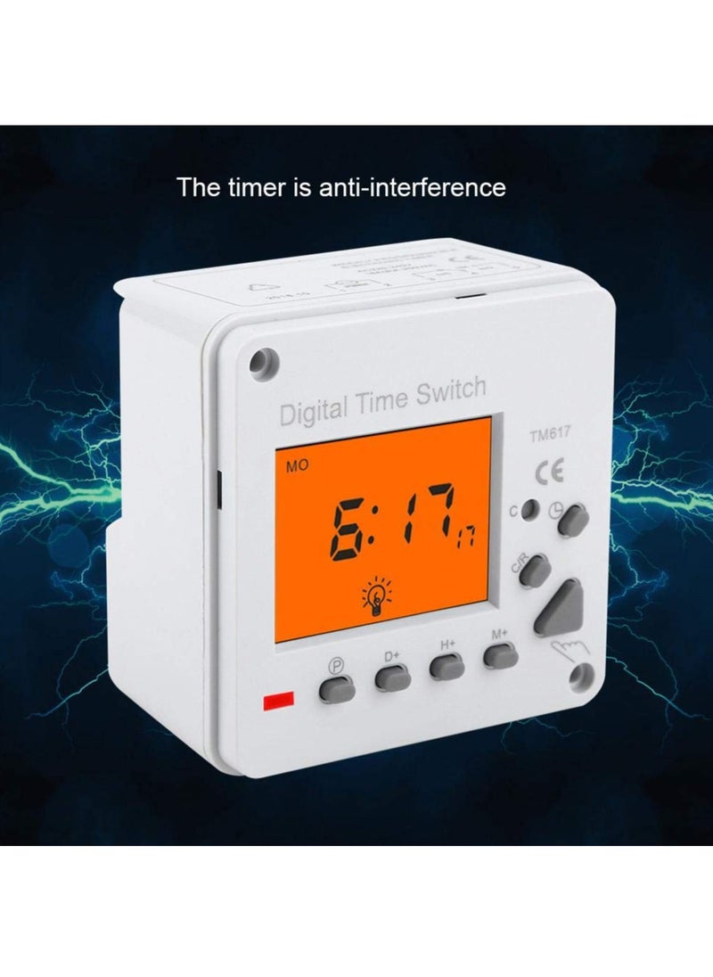 Digital Timer Electric Programmable Smart Control Switch Timer with Backlight Display for Household Appliance Advertising Board Road Lamp Neon Light(220v)…