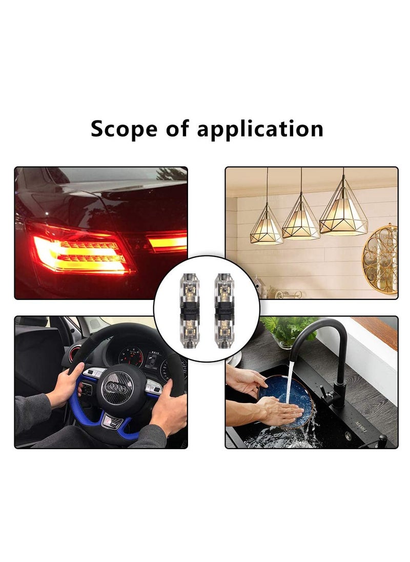 Connectors, H Tap, Low Voltage Electrical Quick Splice, Wire Connectors, Solderless Without Stripping, Suitable for 20-22 AWG Electrical Wire Connection (12Pcs)
