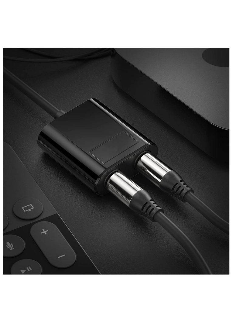 Optical Audio Splitter 2 Port for LPCM 2.0 Dolby Digital DTS 5.1 Compatible with DVD Xbox TV PS4 PS5 Home Theatre Sound Bar