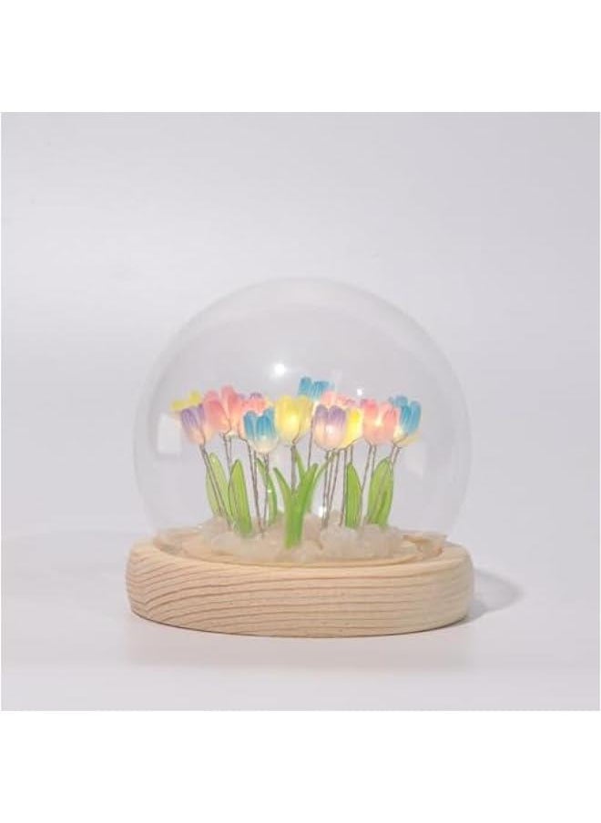 Tulip Night Light for Bedroom Bedside Sleep Light, LED Nightlight Flower Table Lamp for Home Decor,Tulip Lamp for Wife, Women, Friends, Family(Colorful)