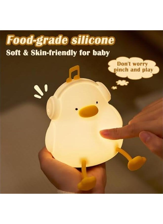 Enjoy Duck Night Light for Bedroom, Silicone Dimmable Nursery Desk Lamp,Light up Duck, LED Rechargeable Duck Night Lamp,Kawaii Room Decor