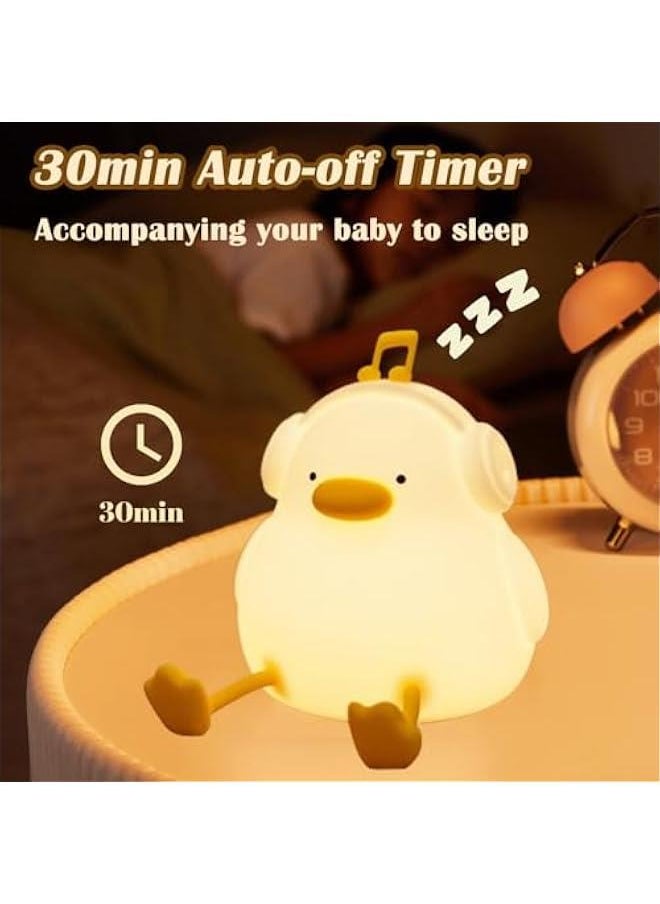 Enjoy Duck Night Light for Bedroom, Silicone Dimmable Nursery Desk Lamp,Light up Duck, LED Rechargeable Duck Night Lamp,Kawaii Room Decor