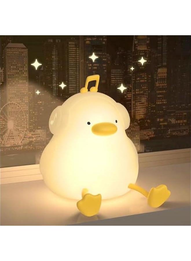 Enjoy Duck Night Light for Bedroom, Silicone Dimmable Nursery Desk Lamp,Light up Duck, LED Rechargeable Duck Night Lamp,Kawaii Room Decor