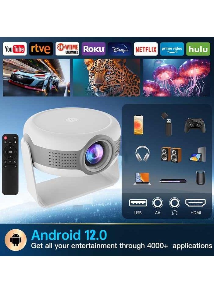 T269pro Android 12.0 Projector Smart Portable HD Mini 4K Proyector 1080P Auto Correction Home Theater Projecteur