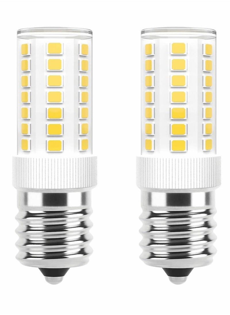 E17 LED Bulb, Small Screw LED Bulb, Refrigerator Light, Dimmable 5W Microwave Microwave Bulb, Daylight White 6000K, Suitable for Microwave, 2 Pack