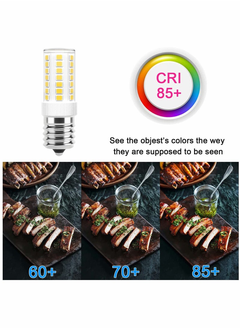 E17 LED Bulb, Small Screw LED Bulb, Refrigerator Light, Dimmable 5W Microwave Microwave Bulb, Daylight White 6000K, Suitable for Microwave, 2 Pack