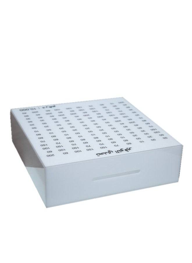 10,000 Dirham High Quality White Square  Acrylic Money Piggy Savings Bank Coin Box