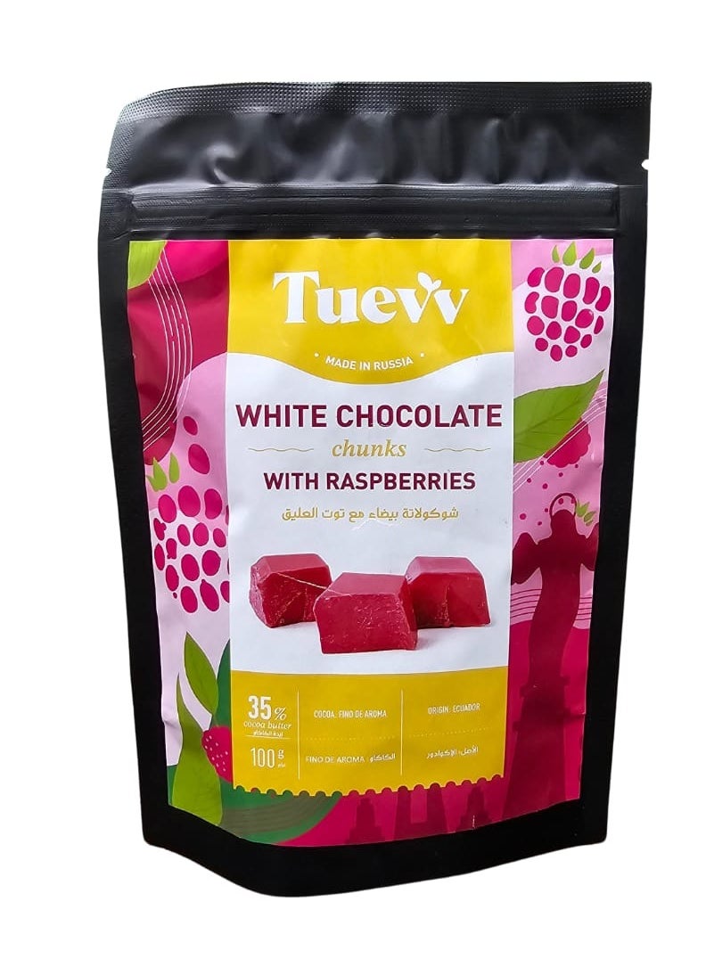 Tuevv White Chocolate with Raspberries 100g