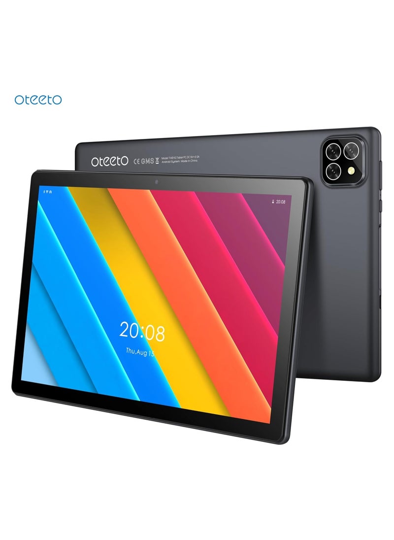 Oteeto TAB 10 Pro/Single SIM 5G Network/8GB RAM + 512GBG ROM/5G Wifi/8000 mAh/8MP Front + 13MP Rear Camera/Quad Core 2.0GHz Processor/Android 13/Includes Keyboard,Mouse,Touch Pen,OTG,Flip Cover (Grey)