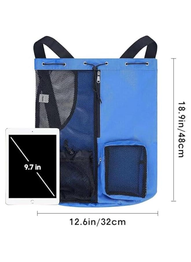 Mesh Swim Bag, Drawstring Backpack with Wet Pocket Beach Backpack for Swimming, for Swimming, Gym, and Workout Gear