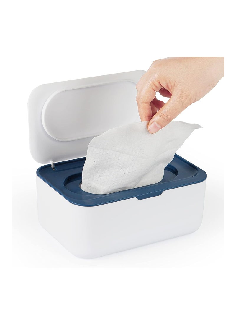 Baby Wipes Dispenser Wipes Case Baby Wipe Holder Keeps Wipes Fresh Non Slip Easy Open And Close Blue