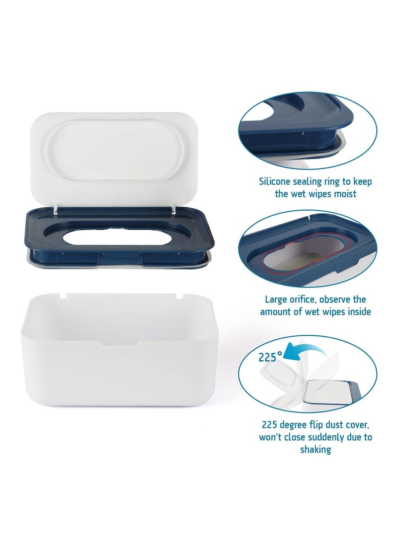 Baby Wipes Dispenser Wipes Case Baby Wipe Holder Keeps Wipes Fresh Non Slip Easy Open And Close Blue