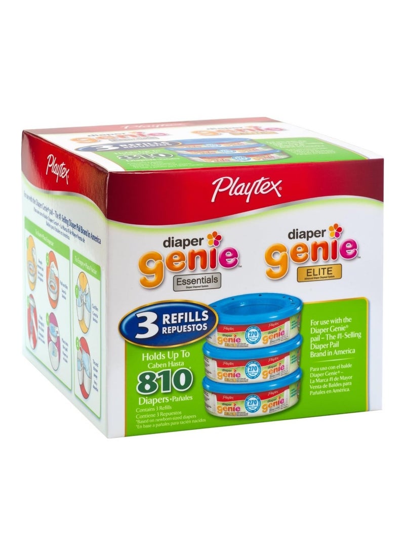 Diaper Genie Refill (810 Count Total - 3 Pack Of 270 Each)