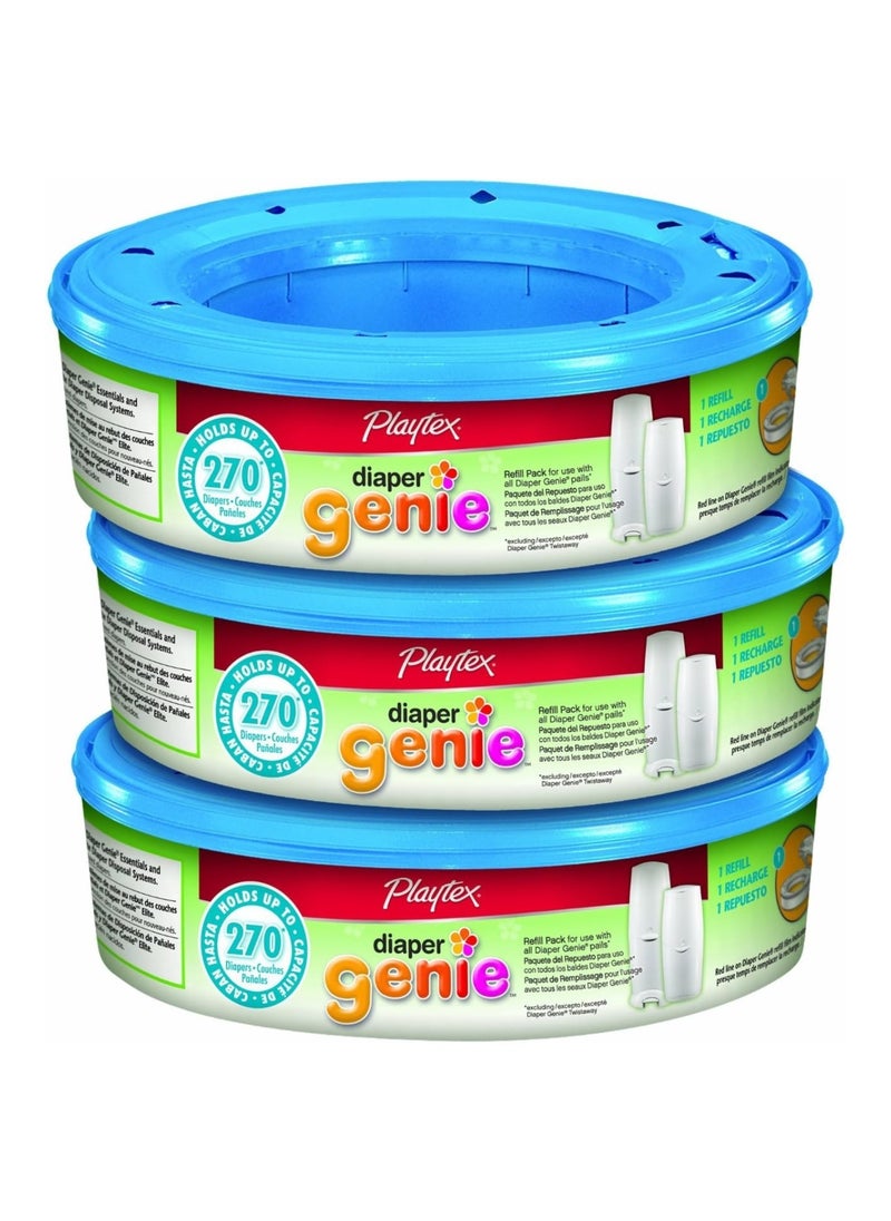 Diaper Genie Refill (810 Count Total - 3 Pack Of 270 Each)