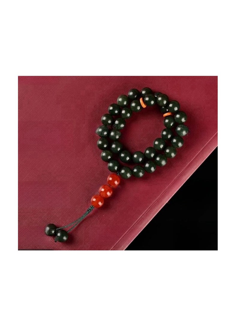 Natural Hotan Jade 33 Prayer Beads (Bead Diameter 10MM)