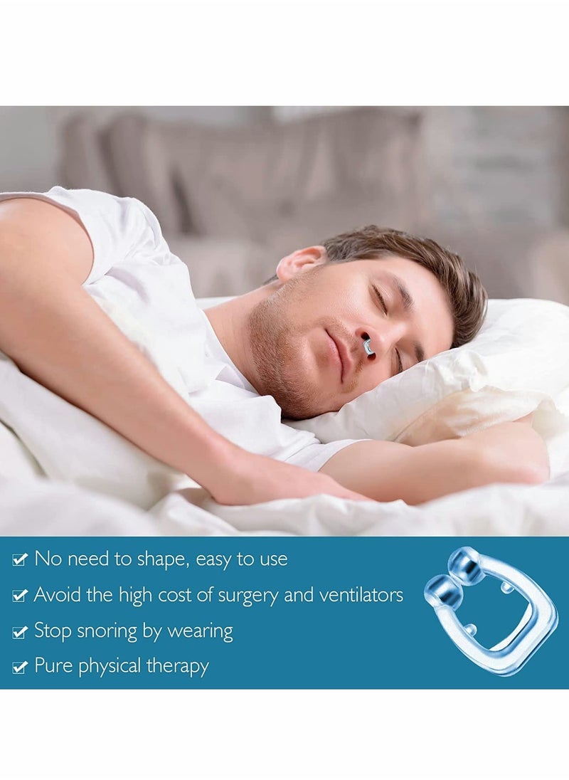 Snore Stopper Clipple Anti Snoring Device Silicone Nose Clip Magnetic Nasal Dilator Provide The Effective Solution to Stop 4PCS