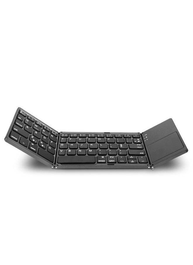 Wireless Foldable Keyboard With Touchpad Dark -black/gery-oldable Bluetooth Keyboard, Folding Portable Wireless Keyboard with touchpad,Travel Pocket Keyboard