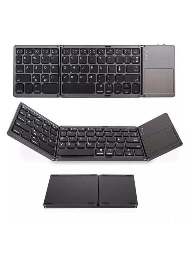 Wireless Foldable Keyboard With Touchpad Dark -black/gery-oldable Bluetooth Keyboard, Folding Portable Wireless Keyboard with touchpad,Travel Pocket Keyboard