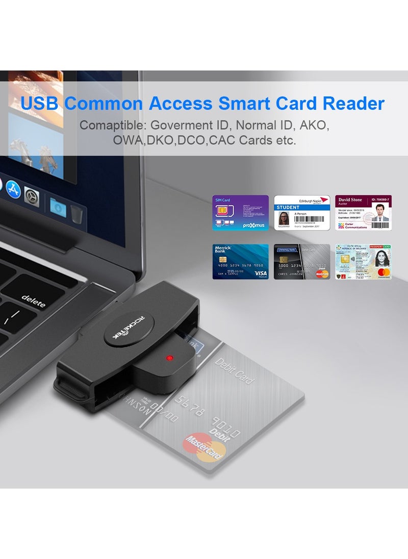 Rocketek CSCR3 Smart CAC Card Reader Type-c Bank Tax Declaration SIM Card/IC Card ID Card Reader(Type-c)