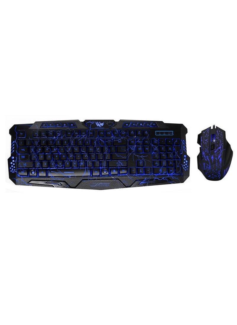 Gaming Keyboard Mouse Combo Anti-ghosting Adjustable DPI Colorful Backlit for Desktop Notebook Laptop PC Computer