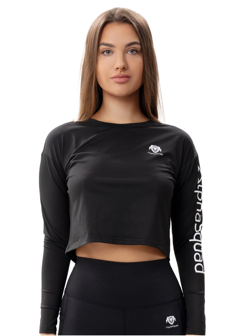 AlphaSquad Longsleeve Crop Top for Women