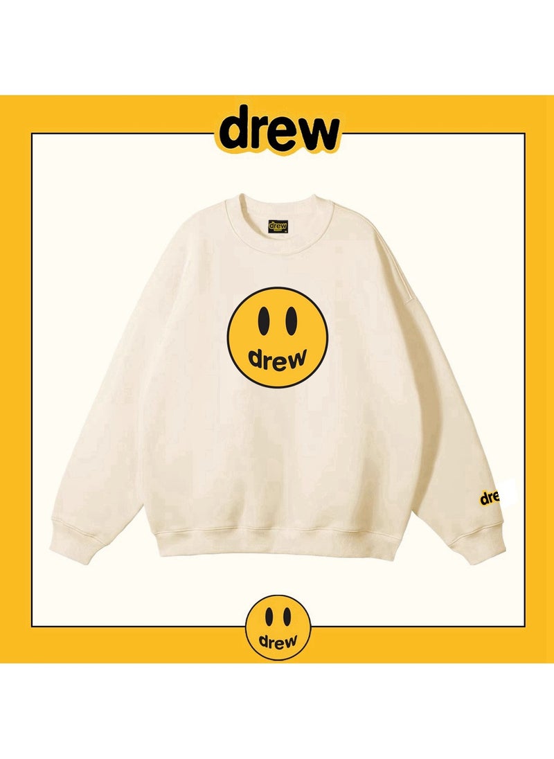 New Drew Smiley Face Round Neck Hoodie