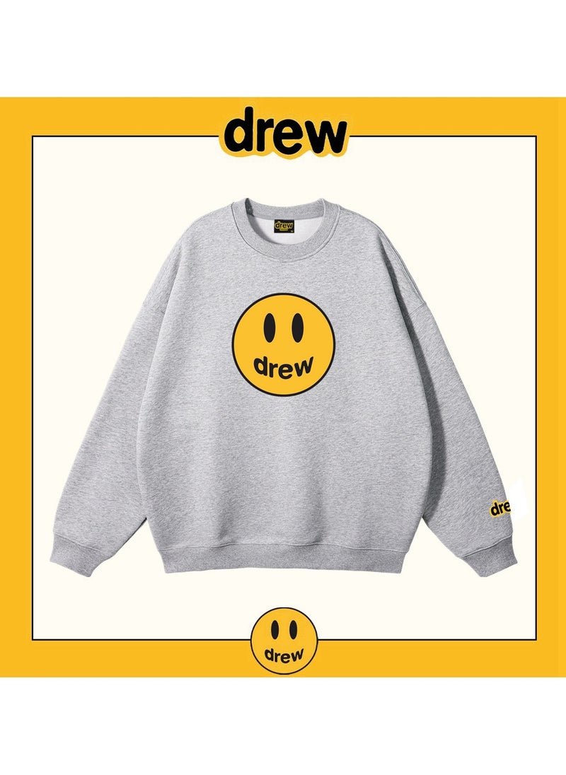 New Drew Smiley Face Round Neck Hoodie