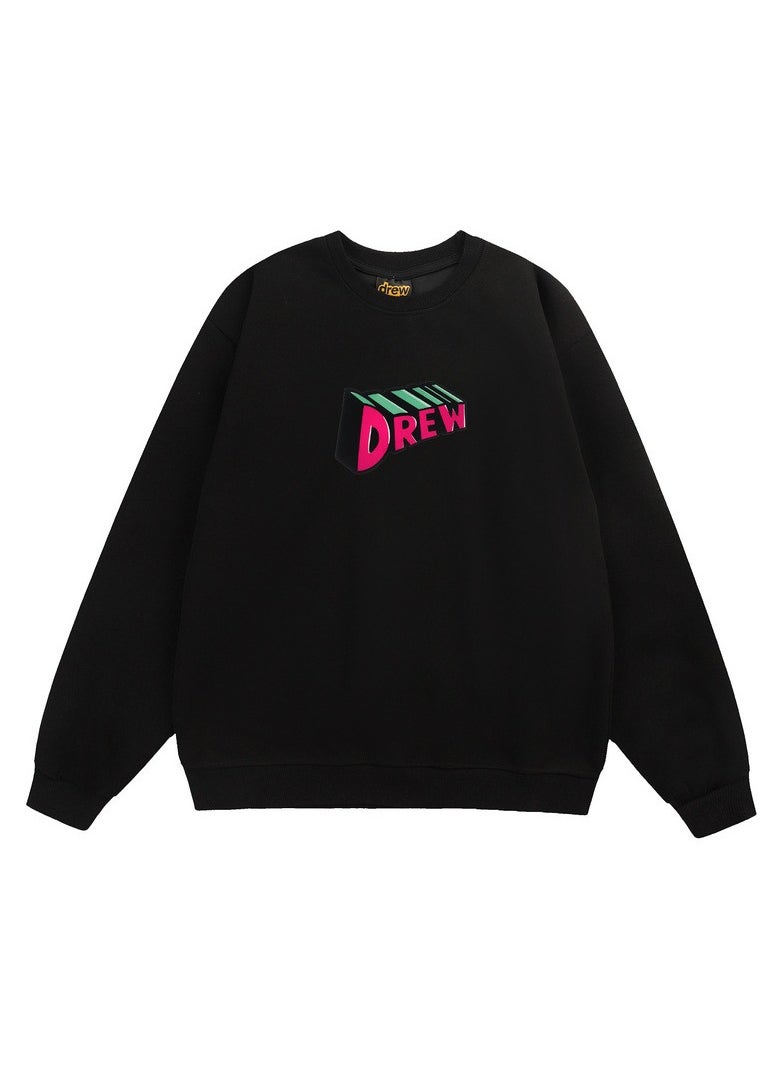 New Drew Letter Round Neck Hoodie