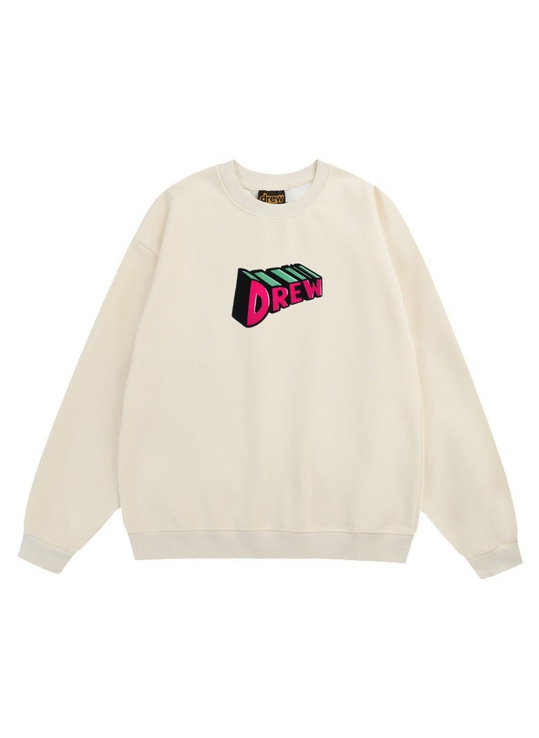 New Drew Letter Round Neck Hoodie