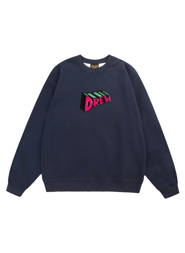 New Drew Letter Round Neck Hoodie