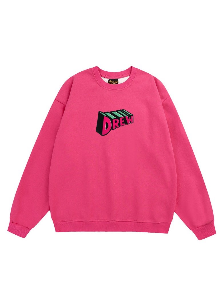 New Drew Letter Round Neck Hoodie