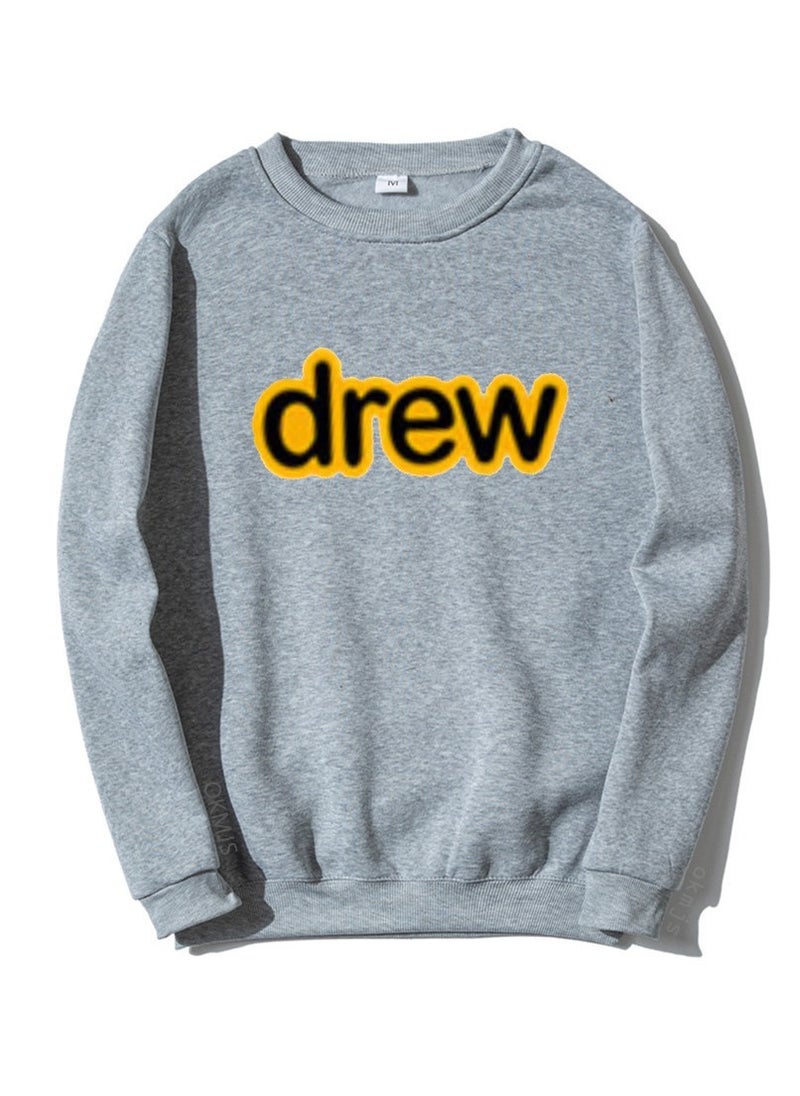 New Drew Smiley Face Letter Round Neck Hoodie