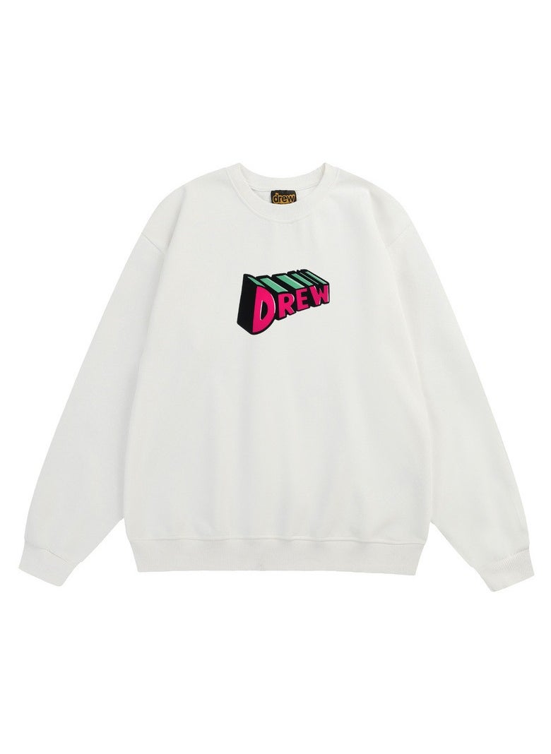 New Drew Letter Round Neck Hoodie