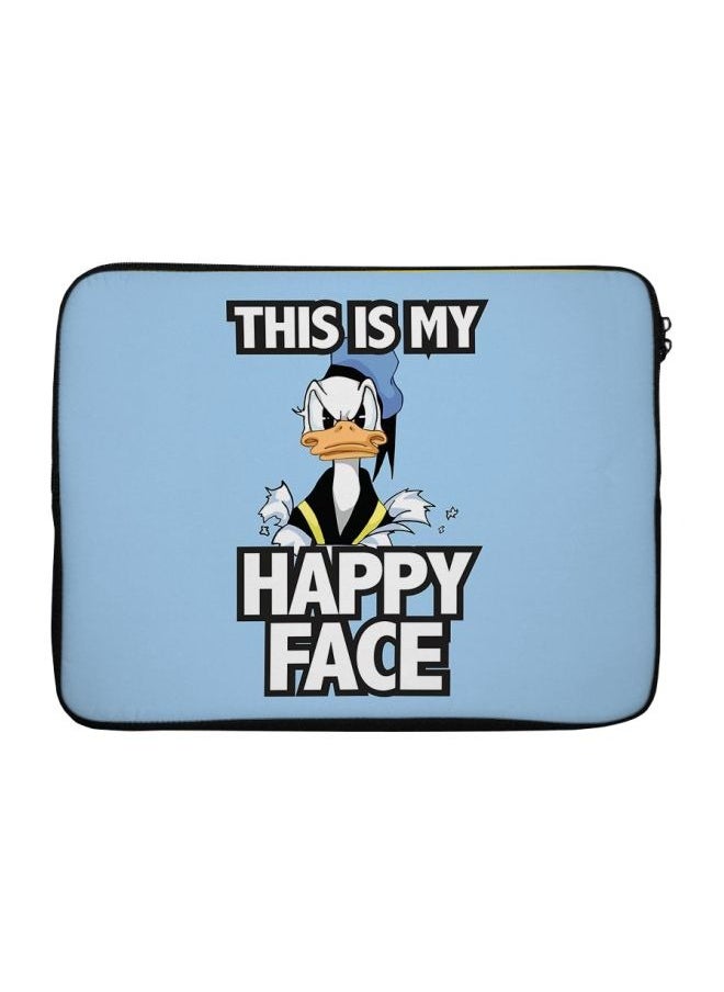 This Is My Happy Face Donald Duck Laptop Sleeve