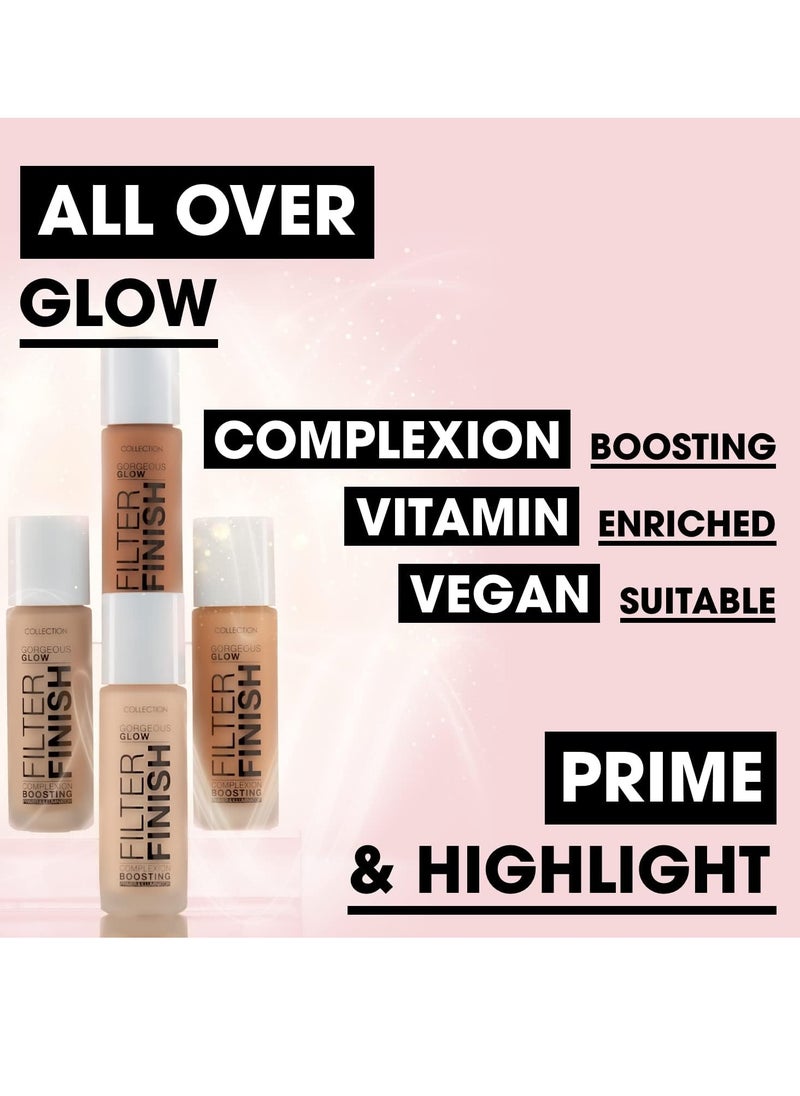 Cosmetics Gorgeous Glow Filter Finish Illuminator Primer and All Over Glow for Glowing Skin Fair Medium