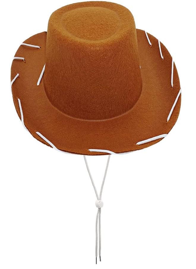 4E's Novelty Child Brown Cowboy Hat for Toddlers & Kids Felt - Kid Cowboy Costume Hat for Boys & Girls Ages 3 4 5 Year Old