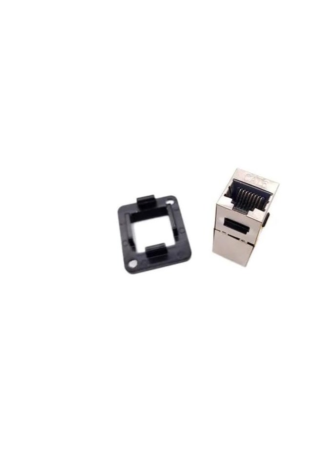 DKURVE D-Type RJ45-CAT6 Shielded Ethernet Panel Mount Socket, CAT5E Compatible