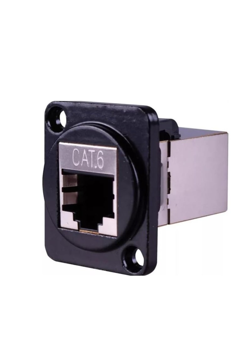 DKURVE D-Type RJ45-CAT6 Shielded Ethernet Panel Mount Socket, CAT5E Compatible