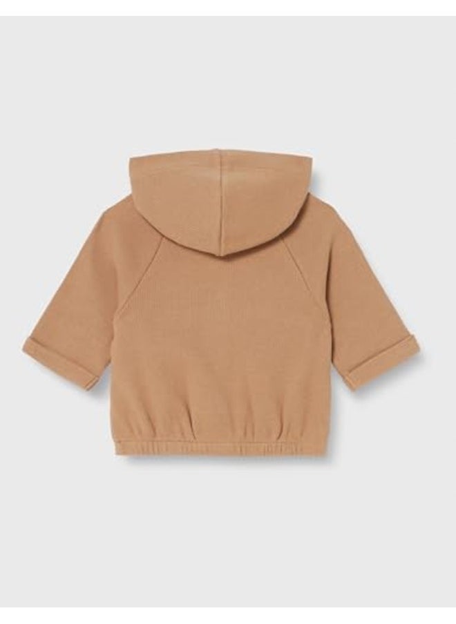 United Colors of Benetton Baby Boys Jacket Hooded Sweatshirt - Tobacco