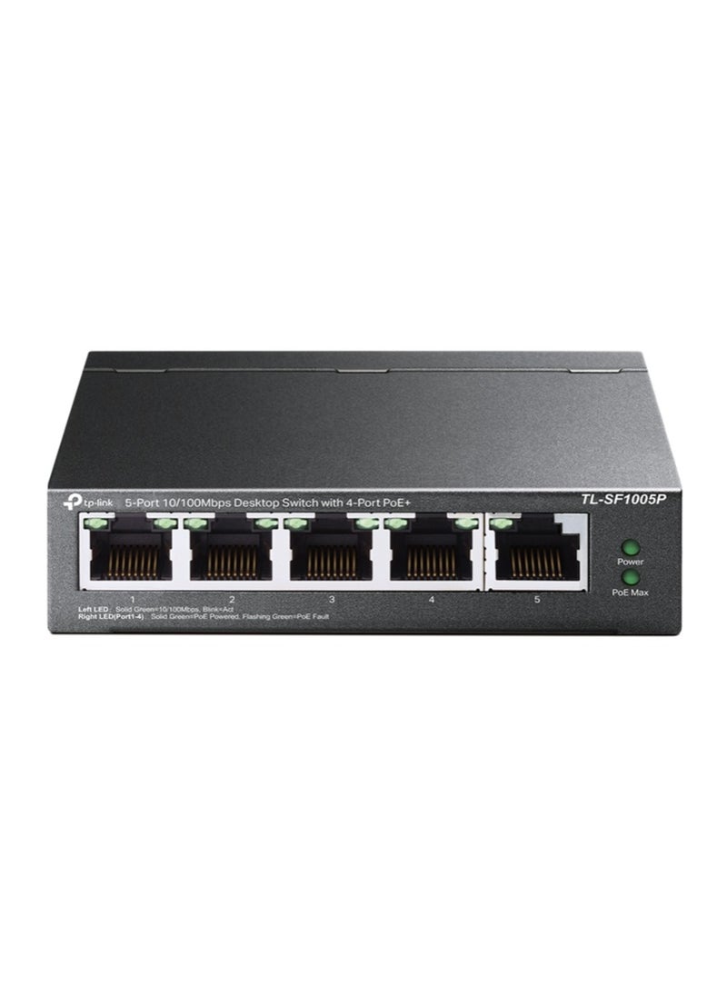 TP-LINK 5-Port 10/100Mbps Desktop Switch with 4-Port PoE+ TL-SF1005LP