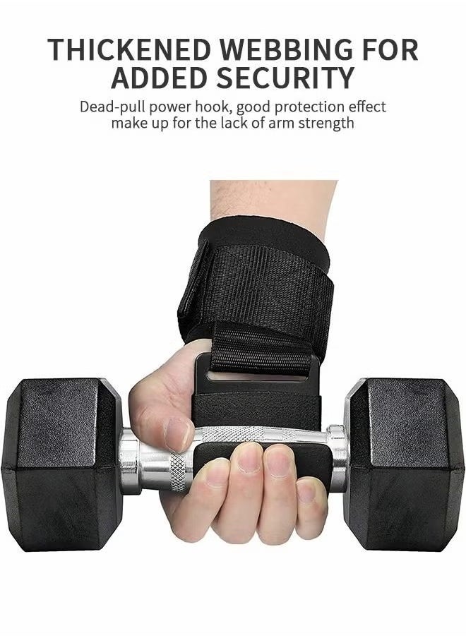 Weightlifting Gloves with Wrist Support & Hooks Protective Gear for Deadlifts & Daily Gym Workouts