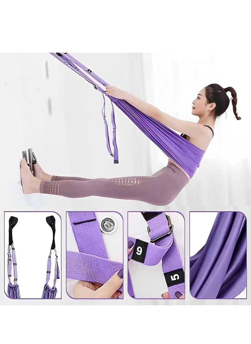 Aerial Yoga Strap Aerial Silk Fabric Yoga Swing Yoga Hammock for Antigravity Yoga Inversion Yoga Stretching Strap and Home Equipment for Ballet and Dance