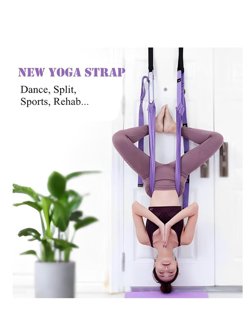Aerial Yoga Strap Aerial Silk Fabric Yoga Swing Yoga Hammock for Antigravity Yoga Inversion Yoga Stretching Strap and Home Equipment for Ballet and Dance