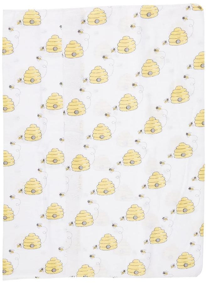 Hudson Baby Unisex Baby Cotton Flannel Burp Cloths, Bee, One Size