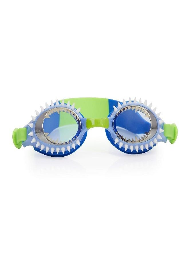 Bling2o Boys' Hammerhead Blue Swimming Goggles with UV Protection (Ages 3+ up) - Latex-Free, 100% Silicone Material - Includes Anti-Fog & UV Protection - Hard Protective Cover & Adjustable Head Strap