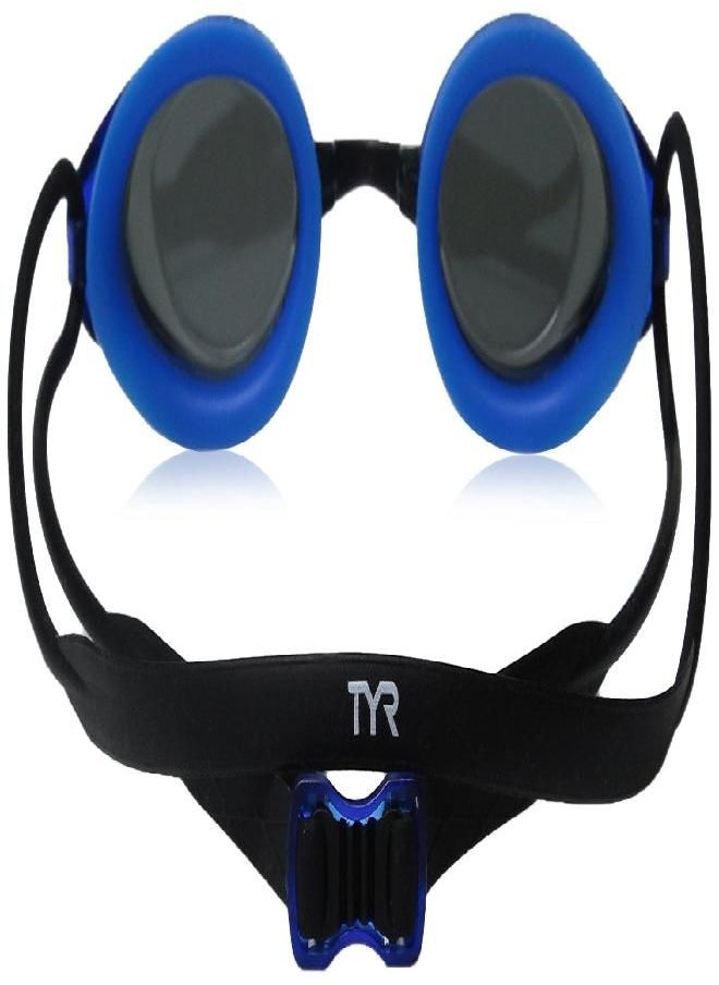 TYR Blackhawk Racing Mirrored Googles, Silver/Blue/Black, One Size